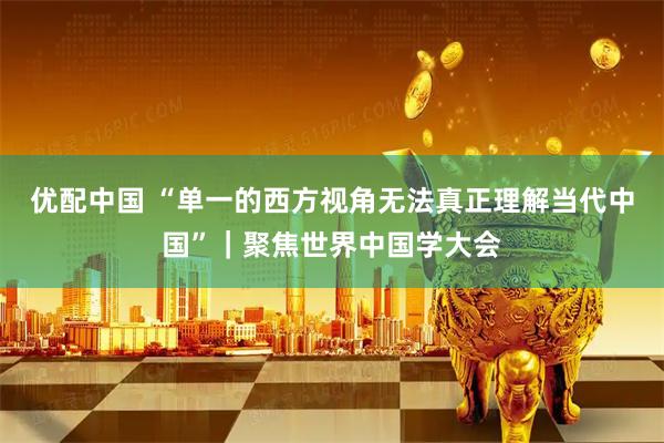 优配中国 “单一的西方视角无法真正理解当代中国”｜聚焦世界中国学大会