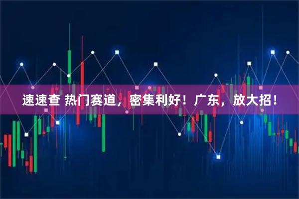 速速查 热门赛道，密集利好！广东，放大招！