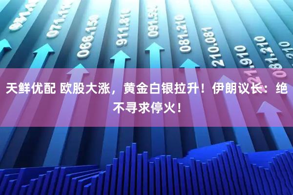天鲜优配 欧股大涨，黄金白银拉升！伊朗议长：绝不寻求停火！