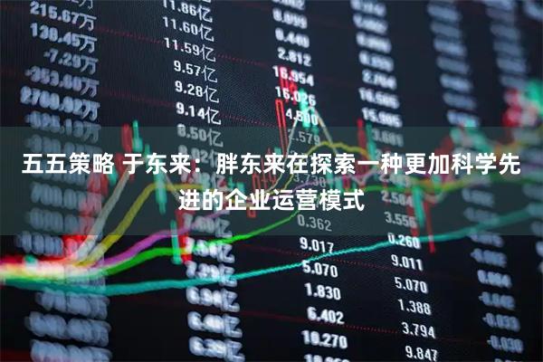 五五策略 于东来：胖东来在探索一种更加科学先进的企业运营模式