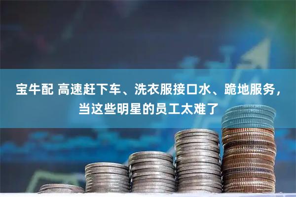 宝牛配 高速赶下车、洗衣服接口水、跪地服务，当这些明星的员工太难了